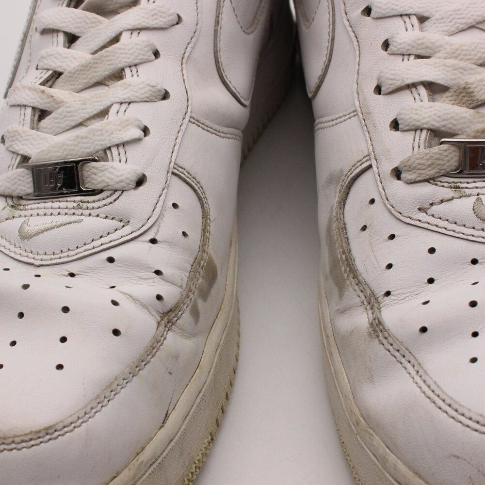 Nike Air Force 1 x Supreme Low Box Logo Men's Size 12 White Leather Sneaker - Picture 13 of 13